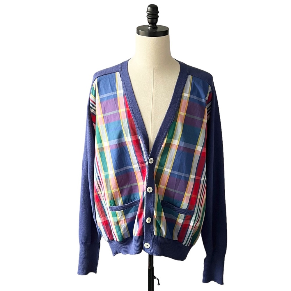Polo Ralph Lauren Vintage Plaid Front Grandpa Cardigan | LARGE NWT